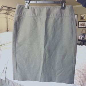 Gray Stretchy Cotton Pencil Skirt - GAP